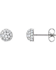 14kt White 1/2 CTW Diamond Earrings