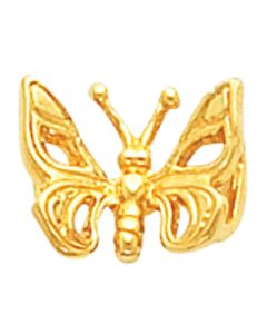 Butterfly Pendant 14K Yellow Gold 10.00X12.00 Mm