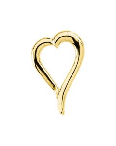 Heart Shaped Pendant 14K Yellow Gold Pendant