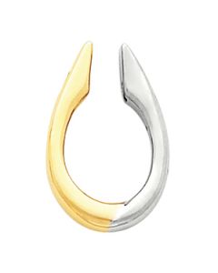 Two Tone Pendant Enhancer 14K Yellow/White Gold Enhancer