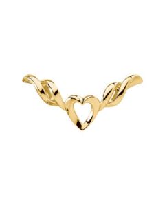 Heart Chain Slide 14K Yellow Gold Slide