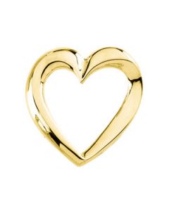 Heart Chain Slide 14K White Gold 22.50X22.00 Mm