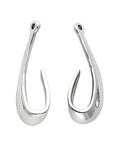 Earring Jacket 14K White Gold Right