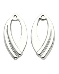 Earring Jacket 14K White Gold Left
