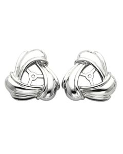 Earring Jacket 14K White Gold Left