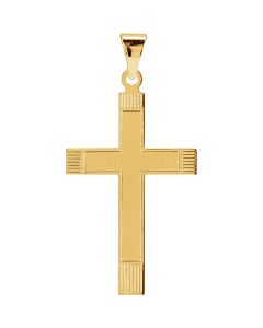 14kt Yellow 28x18mm Cross Pendant