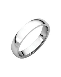 10kt White 4mm Light Comfort Fit Band