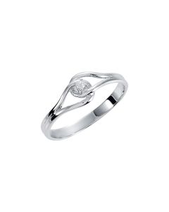 14kt White .02 CTW Diamond Ring