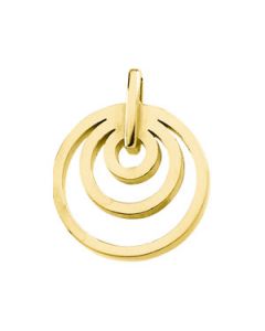 Metal Fashion Circle Pendant 14K Yellow Gold 