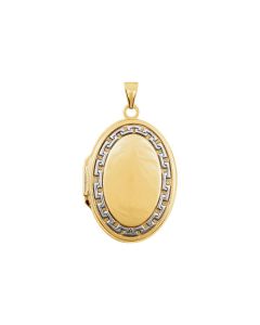 14kt Two-Tone Oval Locket