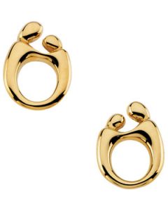 Mother & Child Post Earring Pair With Back 14K Yellow Gold 13.50X10.00 Mm;P;Mother & Child Post Earring Pair