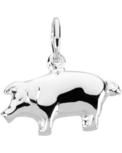 Pig Charm Sterling Silver  