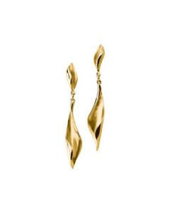 Dangle Earrings 14K Yellow Gold Pair 53.50X08.00 Mm