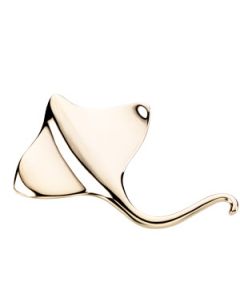 Stingray Brooch/Pendant 14K Yellow Gold Stingray Brooch