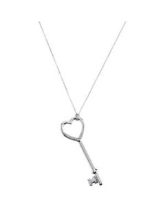 Heart Key (No Bail Cow Hitch Assembly) Sterling Silver  46.50Mm X 15.00Mm Heart Key (Not Bail Cow Hitch Assembly)