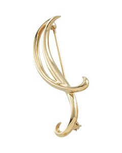 Brooch 14K Yellow Gold 20.00X46.00 Mm