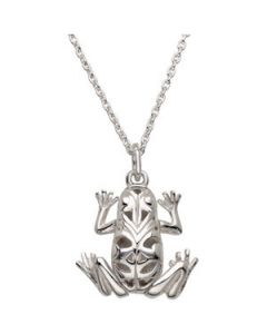 Frog Pendant With Moveable Legs Sterling Silver  18.61X14.31 Mm Frog Pendant With Moveable Legs