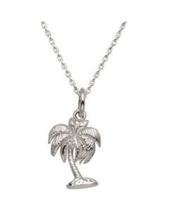 Palm Tree Pendant Sterling Silver  19.58X12.61 Mm Palm Tree Pendant