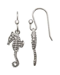 Seahorse Earrings Sterling Silver  20.97X09.05 Mm Seahorse Earrings