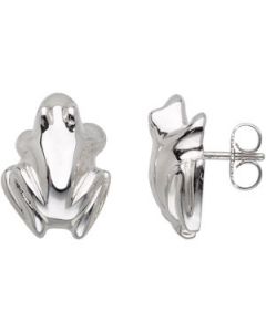 Frog Earrings Sterling Silver  Pair Earrings Frog Earrings