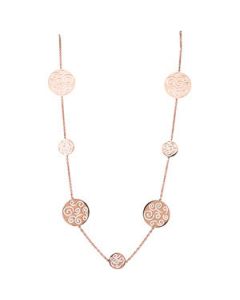 Sterling Silver Rose Gold Plated Fashion Necklace Sterling Silver  32.00 Inch Sterling Silver Bronze Plated Fashion Necklace