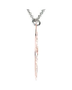 Rose Gold Plated Sterling Silver Fashion Necklace Sterling Silver  18.00 Inch Bronze Plated Sterling Silver Fashion Necklace