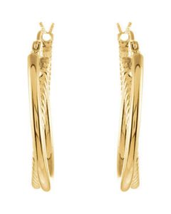 14Ky Gold Clad Sterling Silver Dangle Earrings 14Kycladster Gold Pair