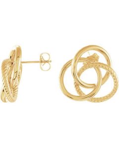 14Ky Gold Clad Sterling Silver Earriing With Backs 14Kycladster Gold 