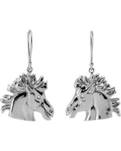 The Magnificent Lipizzaner Diamond Earring Pair 14K White Gold 