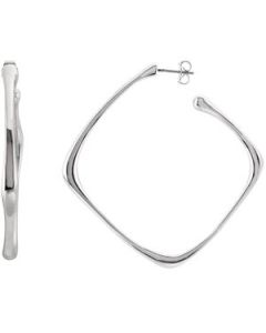 Sterling Silver Hoop Earrings Sterling Silver  Pair/50.00X51.00Mm Hoop Earrings