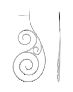 Precious Metal Fashion Earring Sterling Silver  