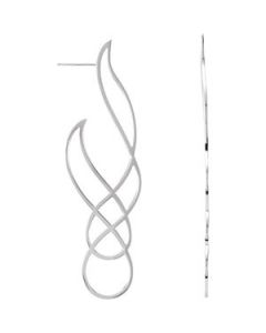 Precious Metal Fashion Earring Sterling Silver  