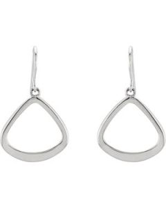 Dangle Earrings Sterling Silver  Pair 28.00X18.00 Mm Dangle Earrings