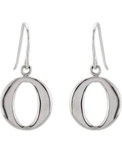 Dangle Earrings Sterling Silver  Pair 26.20X13.60Mm Dangle Earrings