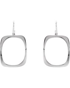 Dangle Earrings Sterling Silver  Pair 39.00X23.90 Mm Dangle Earrings