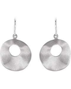 Dangle Earrings Sterling Silver  Pair 33.40X21.60 Mm Dangle Earrings