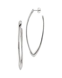 Fashion Earrings Sterling Silver  Pair 57.60X22.00 Mm Fashion Earrings