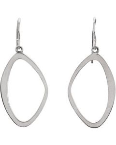 Dangle Earrings Sterling Silver  Pair 39.60X17.25 Mm