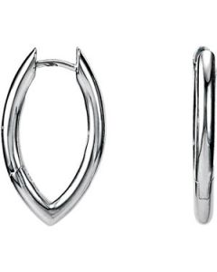 Round Tube Hinged Earrings Sterling Silver  Pair 24.30X14.25 Mm Round Tube Hinged Earrings