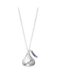 Flat Back Hershey'S Kiss Necklace Sterling Silver  19.60X19.00 Mm Flat Back Hershey'S Kiss Necklace