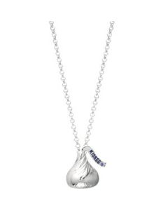 3D Hershey'S Kiss Necklace Sterling Silver  11.40X13.70 Mm 3D Hershey'S Kiss Necklace