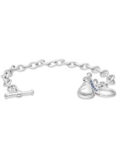 3D Hershey'S Kiss Charm Bracelet Sterling Silver  14.00X12.00 Mm 3D Hershey'S Kiss Charm Bracelet