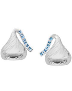 Flat Back Hershey'S Kiss Stud Earrings Sterling Silver  11.00X12.00 Mm Flat Back Hershey'S Kiss Stud Earrings