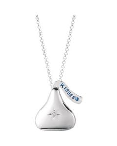 Hershey'S Kiss Locket With Diamond Necklace Sterling Silver  22.75X21.00 Mm Hershey'S Kiss Locket With Diamond Necklace