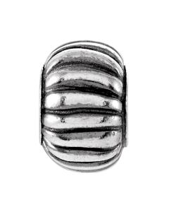 Sterling Silver 9.75x6.75mm Fluted Bead