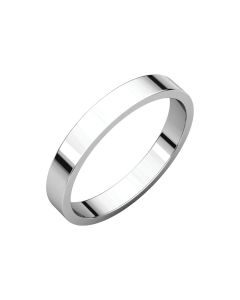 Platinum 3mm Flat Band