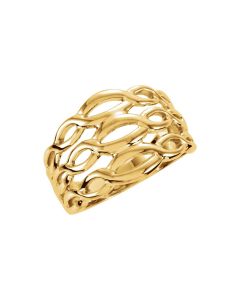 14kt Yellow Infinity-Inspired Fashion Band