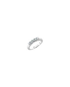 14kt White 1/2 CTW Diamond 5-Stone Anniversary Band