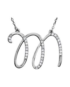 Diamond Initial Necklace 