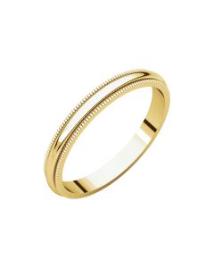 10kt Yellow 2.5mm Milgrain Band